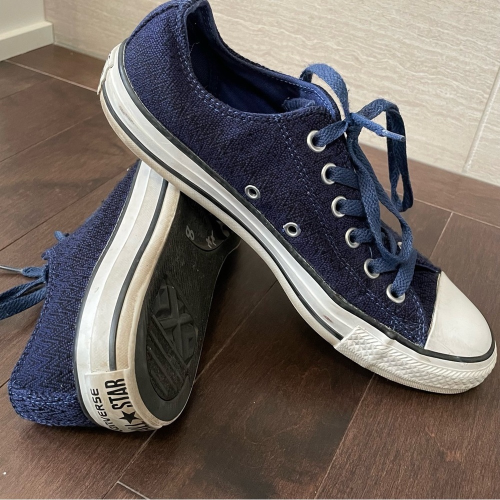 Converse All Star Black & Blue Zig Zag Low Top Sneaker Women 8 Men 6
